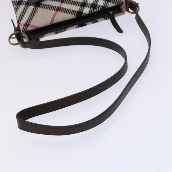BURBERRY Nova Check Shoulder Bag Wool Beige - Picture 10 of 15
